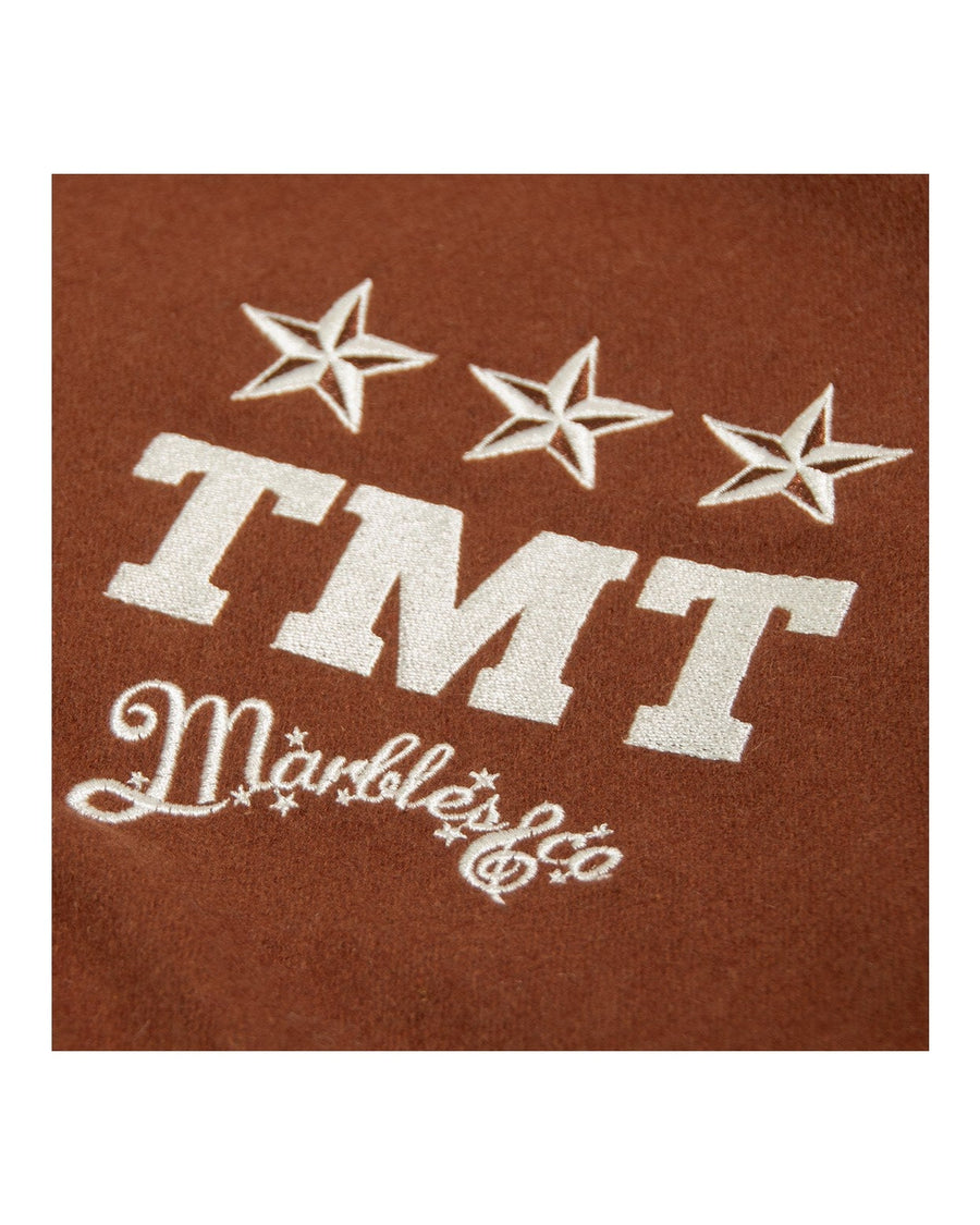 TMT×Marblesコラボ　Varsity Jacket BROWN L TMT Varsity Jacket – Marbles&Co