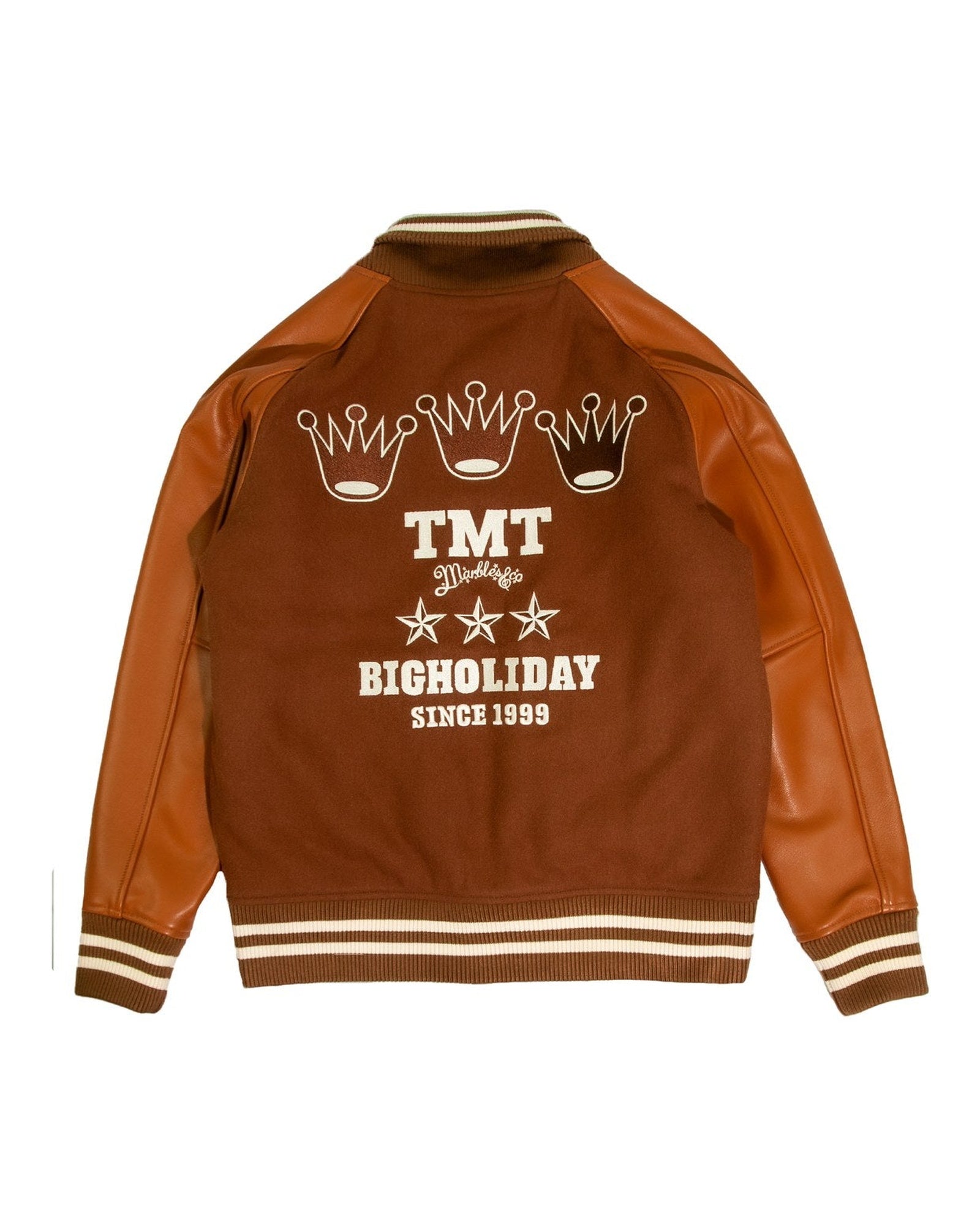 TMT×Marblesコラボ　Varsity Jacket BROWN L TMT Varsity Jacket – Marbles&Co